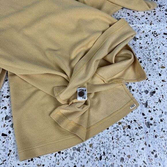 Tommy Bahama Polo Shirt Mens XL Yellow Egg Silk Cotton Short Sleeve Vtg Button - Picture 5 of 8